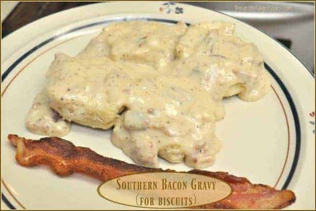 Make thick, creamy Southern BACON Gravy for biscuits- from scratch! Easy to make, and tastes absolutely DELICIOUS!