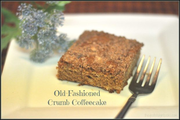 Simple yet delicious old-fashioned crumb coffeecake from recipe originally prepared for Los Angeles City School District students many years ago.