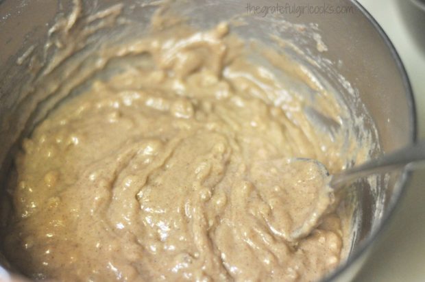 Batter for the old-fashioned crumb coffeecake is now ready.