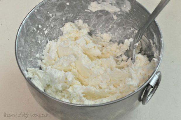 A simple cream cheese filling is mixed together.