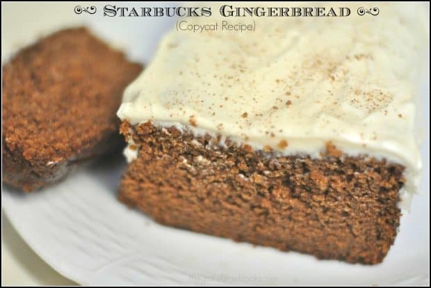 Starbucks Gingerbread (copycat recipe) is a yummy version of "a famous coffee place's" beloved gingerbread loaf. Make it at home for a fraction of the price!