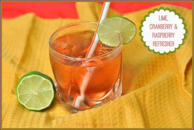 Lime Cranberry Raspberry Refresher is a family-friendly, delicious, sparkling, non-alcoholic beverage everyone can enjoy, especially on warm days!