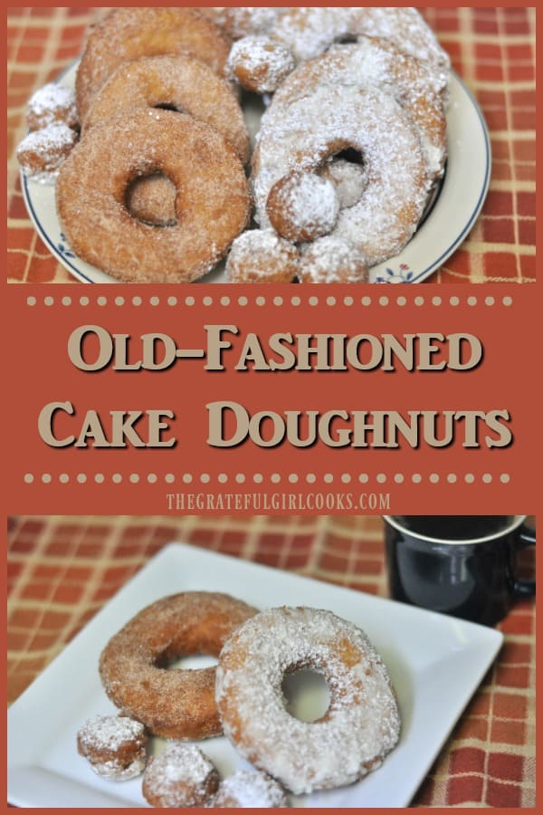 You'll be surprised how easy it is to prepare old-fashioned cake doughnuts, with hints of cinnamon and nutmeg. The recipe makes 12 doughnuts + holes!