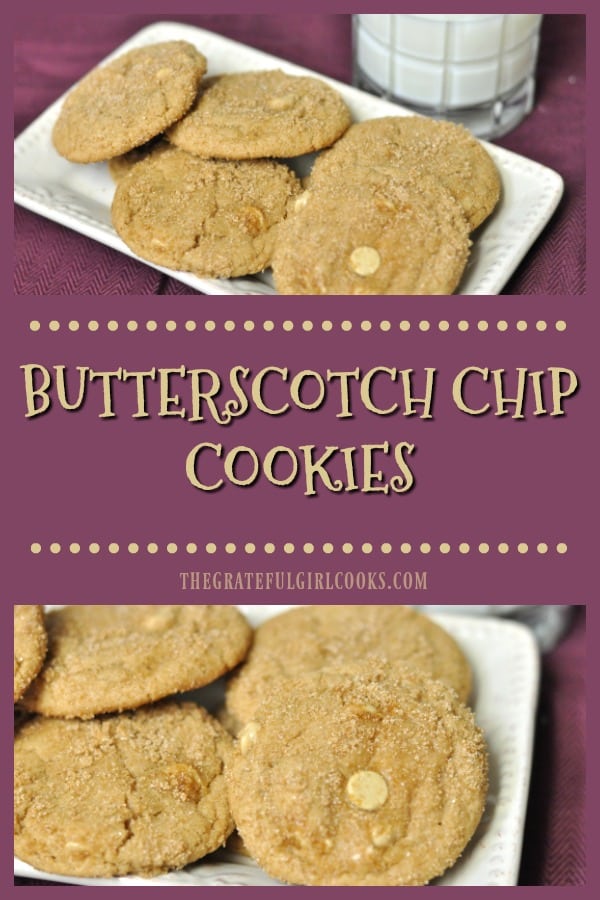 Your family will LOVE these crispy, chewy, easy to make, flavor-filled Butterscotch Chip Cookies for dessert or snack time!