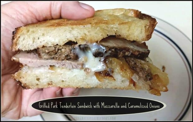 Have leftover pork roast and need a tip on how to use it up? Make a delicious grilled pork tenderloin sandwich with mozzarella and caramelized onions!
