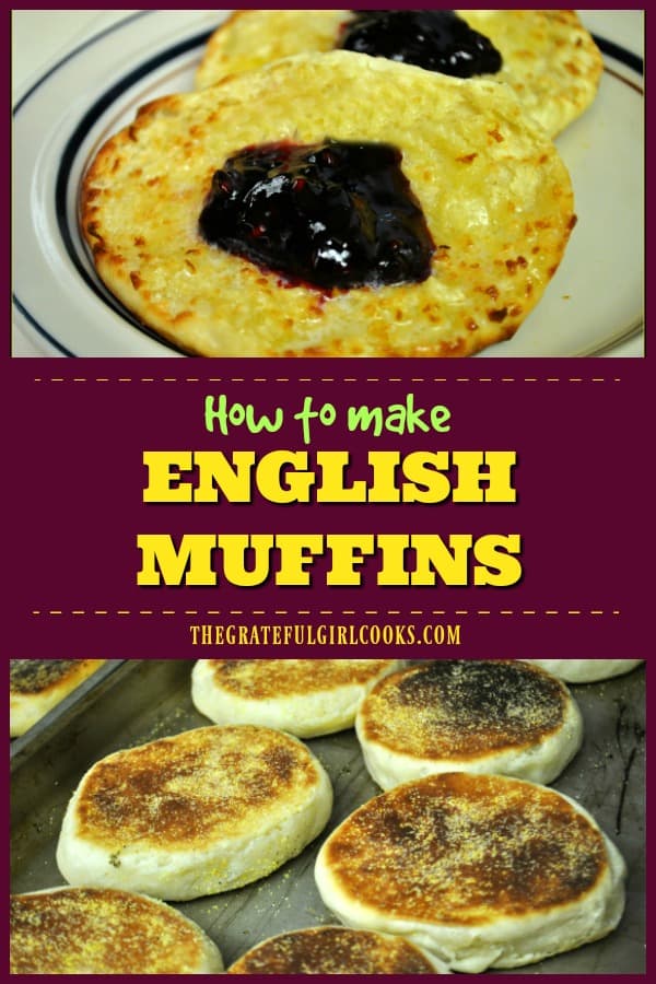 Learn how to make homemade English muffins, from scratch! Fork split and toasted, they are a wonderful, classic breakfast treat with butter and jam! 