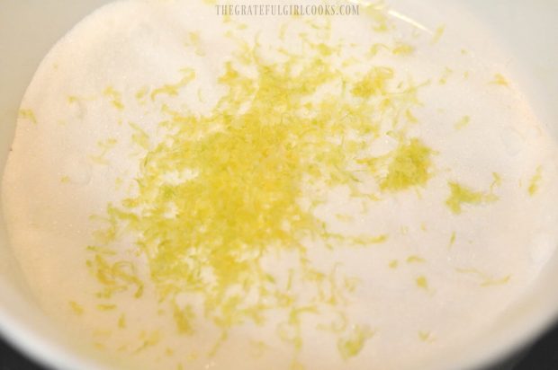 Lemon zest and sugar are mixed together