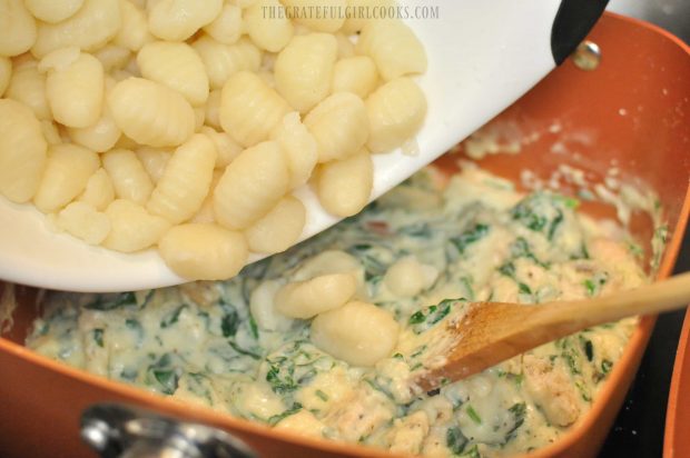 Chicken, Parmesan & Spinach Gnocchi / The Grateful Girl Cooks!