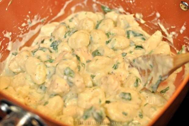 Chicken, Parmesan & Spinach Gnocchi / The Grateful Girl Cooks!