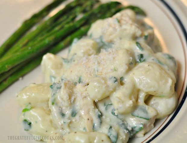 Chicken, Parmesan & Spinach Gnocchi / The Grateful Girl Cooks!