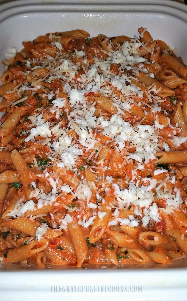 EASY CHEESY Penne Pasta And Spinach Bake / The Grateful Girl Cooks!