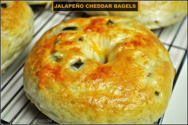 Make your own incredibly delicious jalapeño cheddar bagels from scratch! Bagels are much easier to make than you might think... pass the cream cheese!