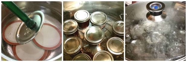 Photo of jars in water bath canner