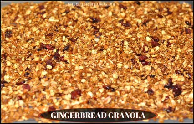 I recently whipped up a batch of Gingerbread Granola ( in about 30 minutes!), and have really enjoyed having it around our house for a quick breakfast cereal or snack.