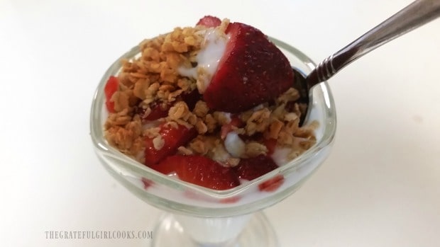 Gingerbread granola can be used in yogurt parfaits.