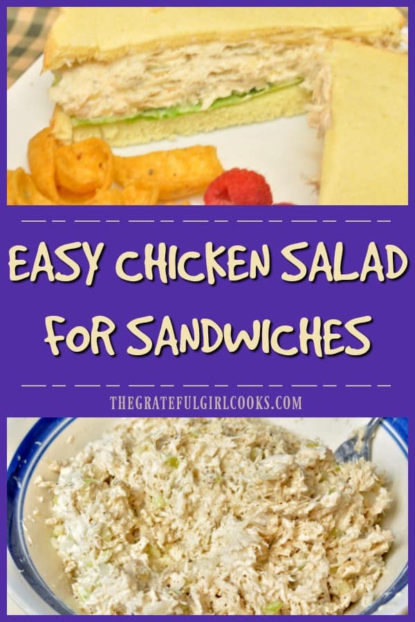 This easy and delicious copycat version of a famous East Coast chicken salad is convenient to have in the refrigerator for a quick sandwich for lunch or dinner!