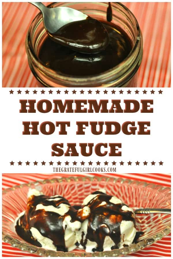 Thick, creamy, decadent and ready in 10 minutes, this easy homemade chocolate hot fudge sauce is so scrumptious you may never want to buy it at the store again!