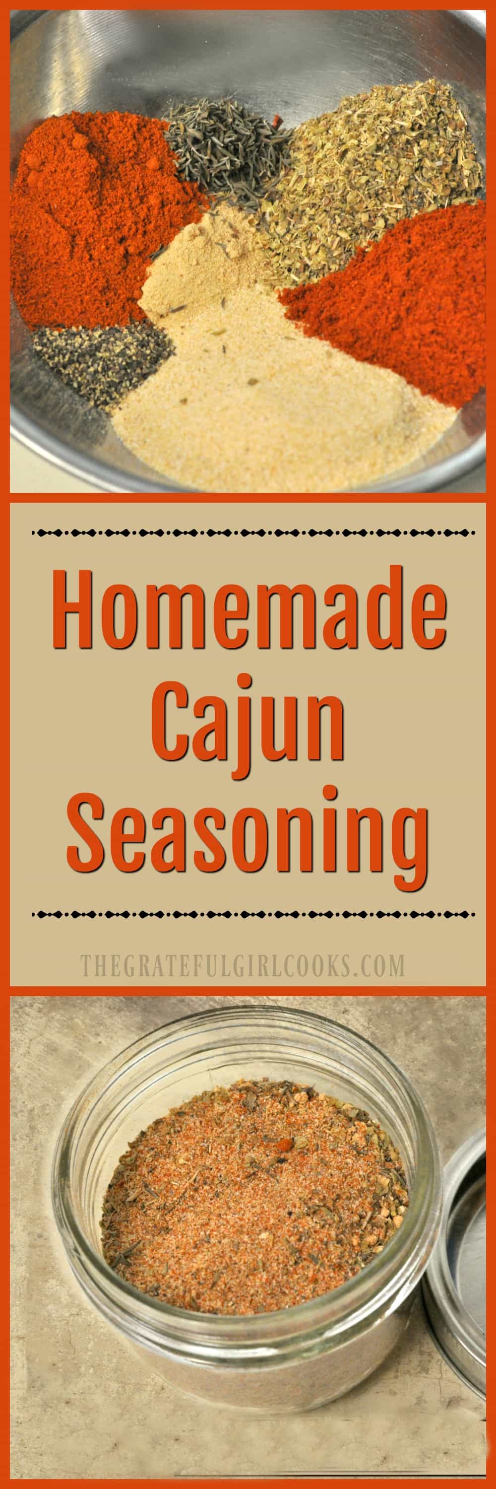 Homemade Cajun Seasoning / The Grateful Girl Cooks! Homemade Cajun Seasoning / The Grateful Girl Cooks!