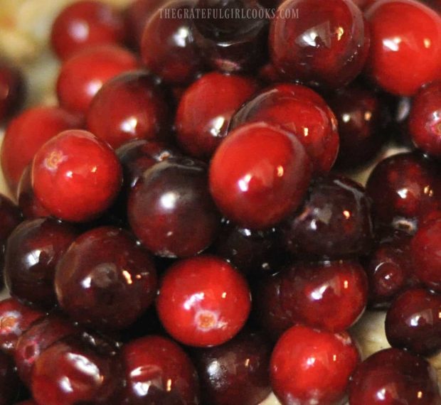 Whole fresh cranberries are used to make this recipe for cranberry orange sauce.