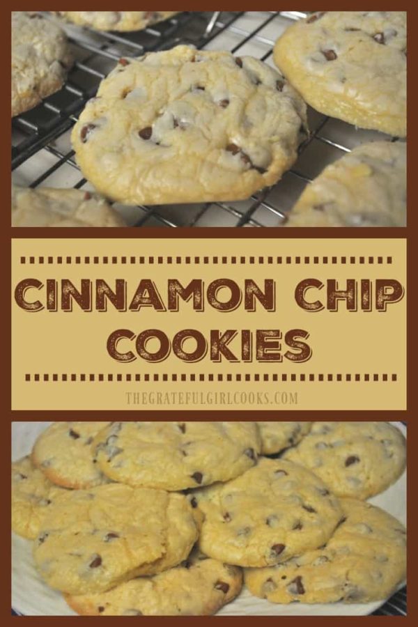 Buttery, soft, and filled with the flavor of cinnamon, these yummy Cinnamon Chip Cookies are so incredibly easy to make, you won't believe it!