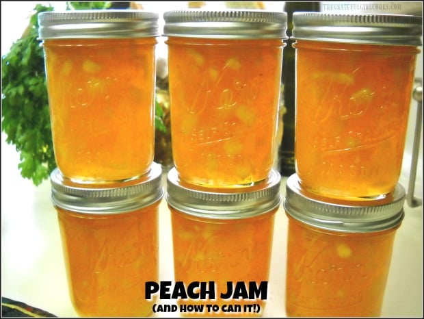 Homemade peach jam is a reminder of summer time at it's BEST! Learn how to make this classic jam, and can it for long term storage!