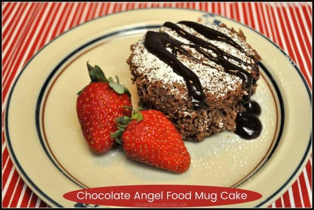  Make a master mix with two ingredients , then enjoy an easy "low-calorie" chocolate mug cake any time you want, cooked for only ONE MINUTE in a microwave! 