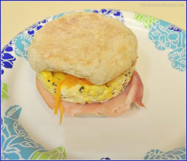 Microwave Egg Breakfast Sandwich, ready to eat!