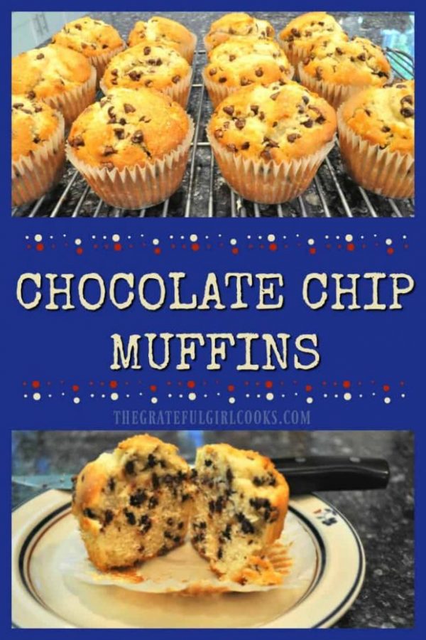 Chocolate Chip Muffins will be a family favorite for breakfast or a light snack, and they're easy to make!