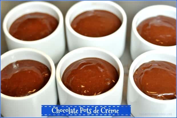 Looking for a quick and easy decadent dessert you can make in under 10 minutes? You'll love these tiny Chocolate Pots de Crème with deep, rich chocolate flavor!