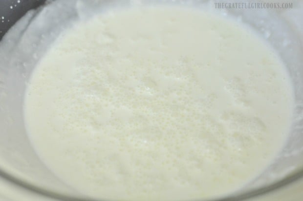 Bubbles in whipping cream after microwaving