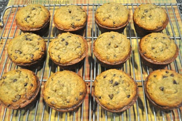 12 muffins on a wire rack