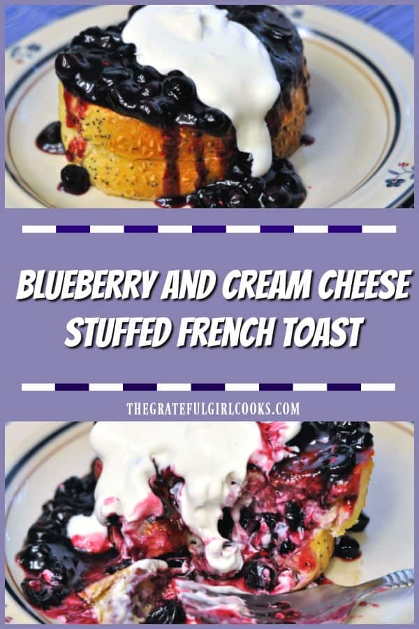 Blueberry cream cheese stuffed French toast is a delicious, flavor-filled, decadent breakfast treat you will really enjoy!