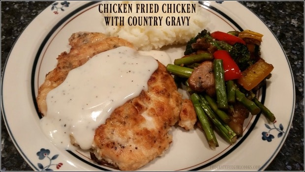 If you enjoy comfort food meals (or chicken fried steak), then you'll absolutely want to try Chicken Fried CHICKEN with creamy Country Gravy for a tasty dinner!