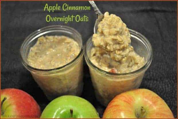 You'll enjoy these easy, delicious Apple Cinnamon Overnight Oats with pecans! Make them in 10 minutes, refrigerate, and enjoy in the morning!