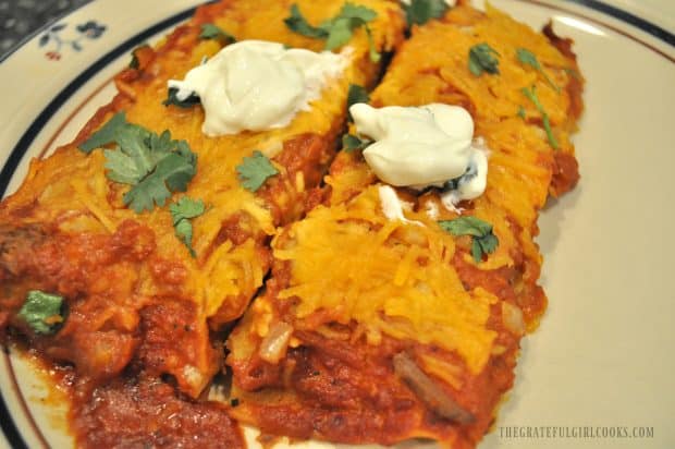 Carne asada meat used to make shredded beef enchiladas