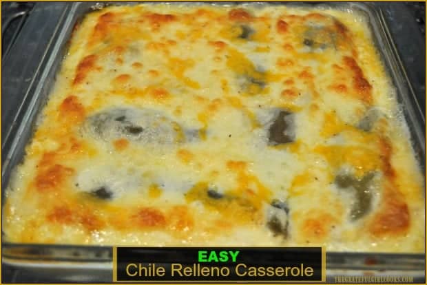 This scrumptious chile relleno casserole is easy to make, is vegetarian, and has all the Southwest flavors of the traditional dish, but is baked, not fried!