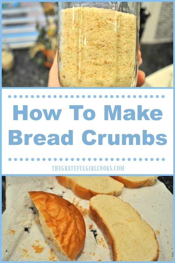 It's super easy to make your own bread crumbs with some stale bread and a food processor or blender, to save you another trip to the grocery store.