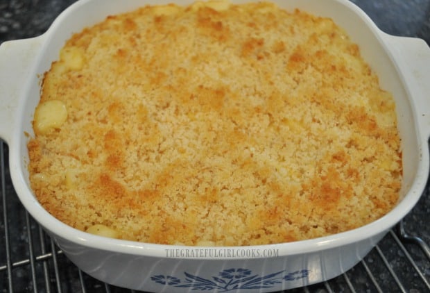 Potatoes au gratin are baked until golden brown on top