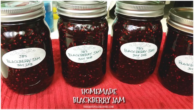 Enjoy the taste of summer berries all year long by making homemade blackberry jam! Instructions included for canning this jam for long term storage.