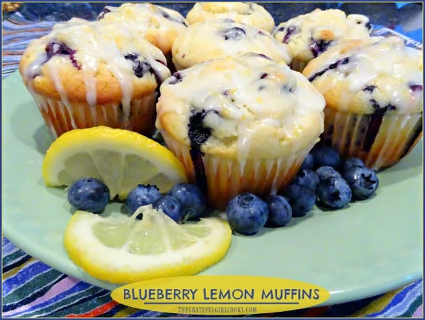 Blueberry Lemon Muffins are absolutely light and DELICIOUS, easy to make, bursting with blueberries and lemon zest, and topped with a lemon glaze you will love!