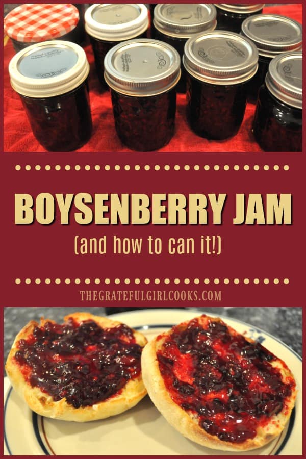 Homemade boysenberry jam is a delicious reminder of summer time at it's BEST! Learn how to make this classic jam, and can it for long term storage!