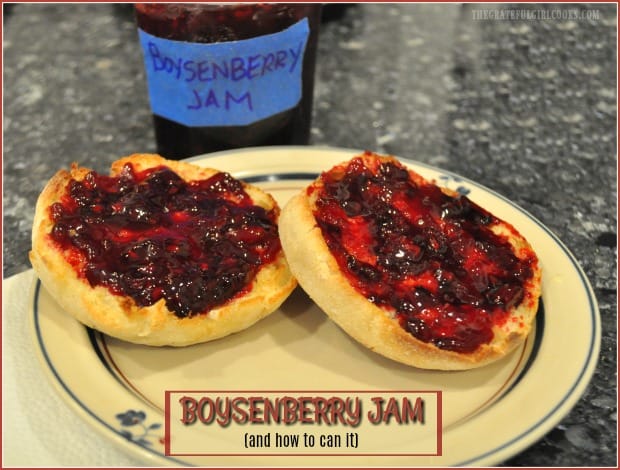 Homemade boysenberry jam is a reminder of summer time at it's BEST! Learn how to make this classic jam, and can it for long term storage!