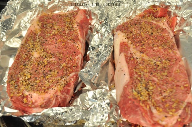 Steaks are seasoned and ready to grill!