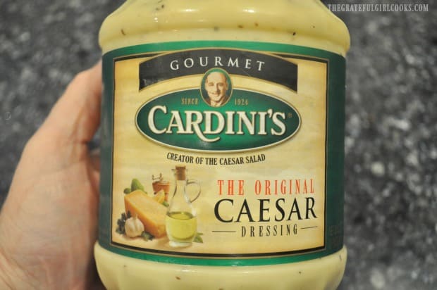 I use the original Caesar Cardini dressing on this salad.