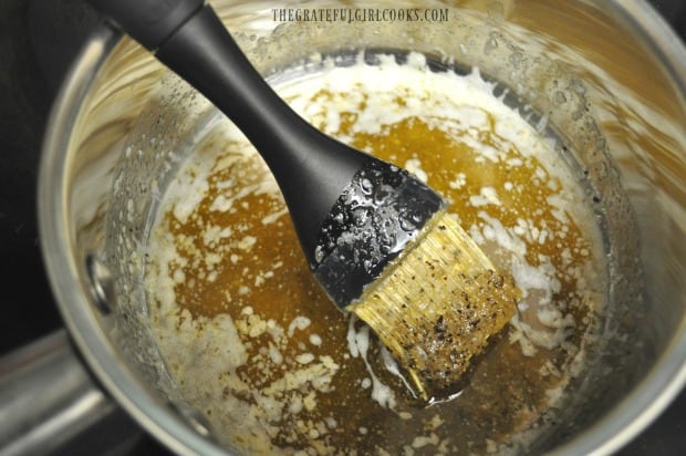 Basting sauce used for grilling chicken for caesar salad.