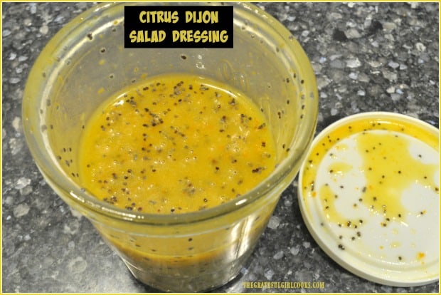 Drizzle your crisp green salads with Citrus Dijon Salad Dressing! Made in under 5 minutes, it's an EASY way to make your garden salads "pop" with flavor!