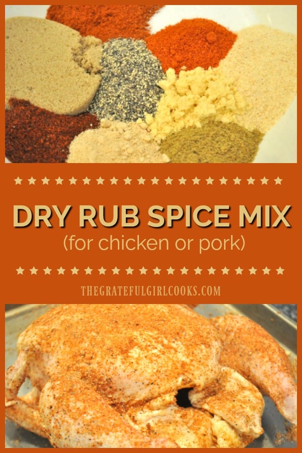 It's easy to enhance the flavor of grilled chicken or pork with this Dry Rub Spice Mix! Make enough mix to season meat for several BBQ's, in under 5 minutes!