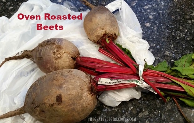 It's easy to make perfect oven roasted beets, with only 2 ingredients! Easy to bake, with little mess, and you'll have perfectly cooked beets for salads, etc.!