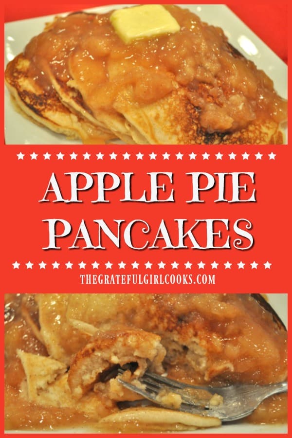 You can easily transform ordinary pancake mix into Apple Pie Pancakes, with only a couple added ingredients! You'll love this special breakfast treat!