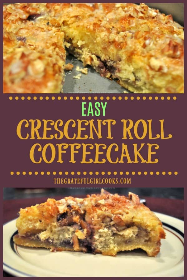 It's so EASY to make this buttery, scrumptious crescent roll coffeecake, using a can of crescent rolls, jam, and a few other common ingredients!